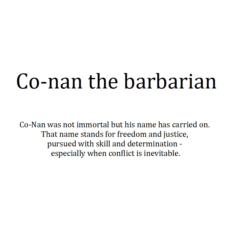 Co-nan the barbarian, and his descendants